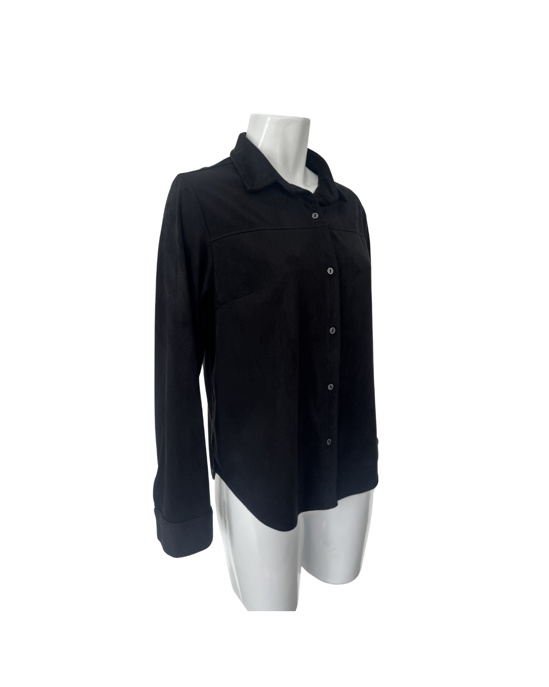 Blusa manga larga con flecos negra - Minimal
