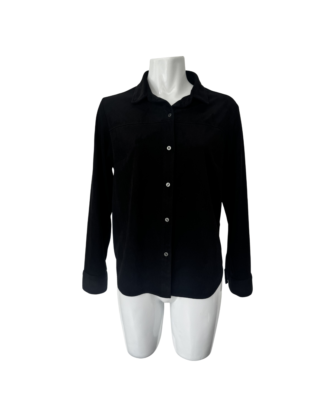 Blusa manga larga con flecos negra - Minimal
