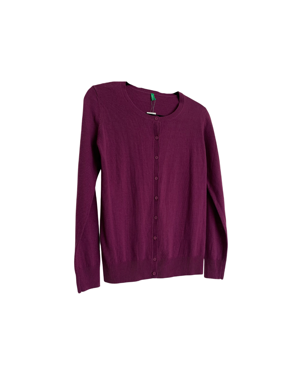 Cardigan morado de manga larga - Benetton