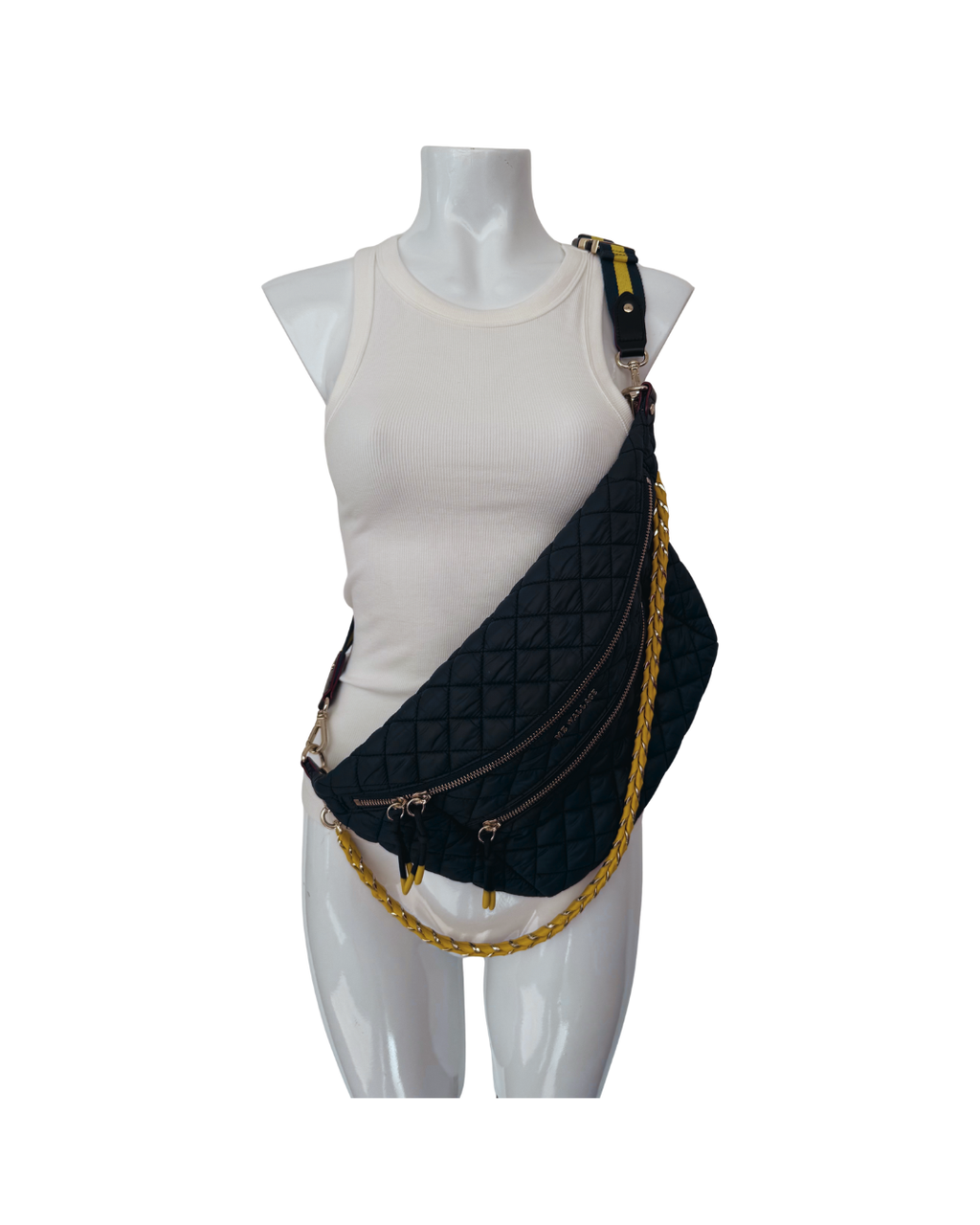 Cartera bandolera azul y amarillo - MZ Wallace
