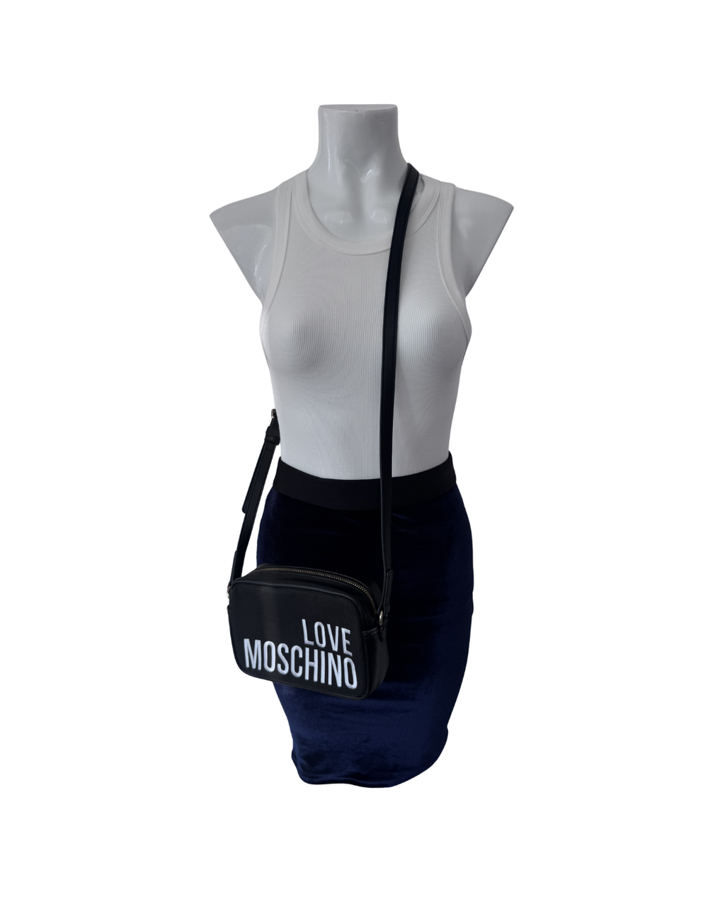 Cartera crossbody negra - Love Moschino