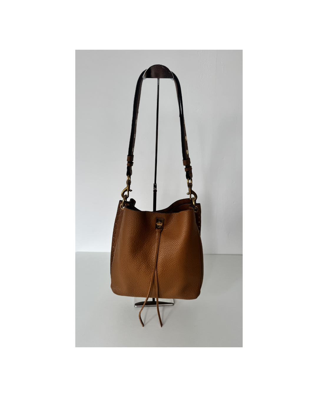 Cartera de hombro de cuero marron - Rebecca Minkoff