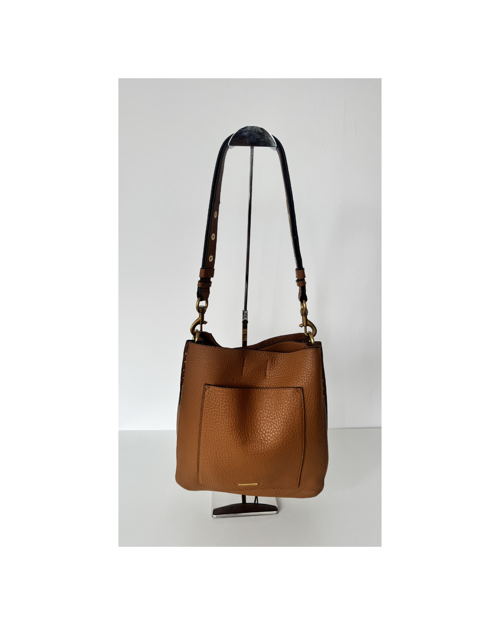 Cartera de hombro de cuero marron - Rebecca Minkoff