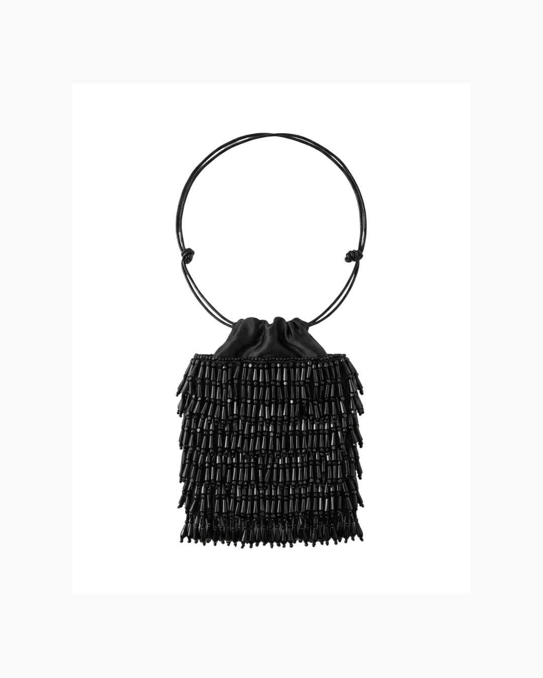 Cartera de mostacillas negra - Mango