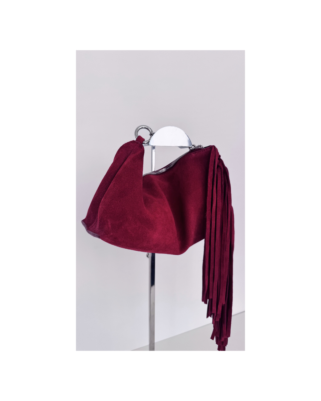 Cartera de gamuza roja - Mango