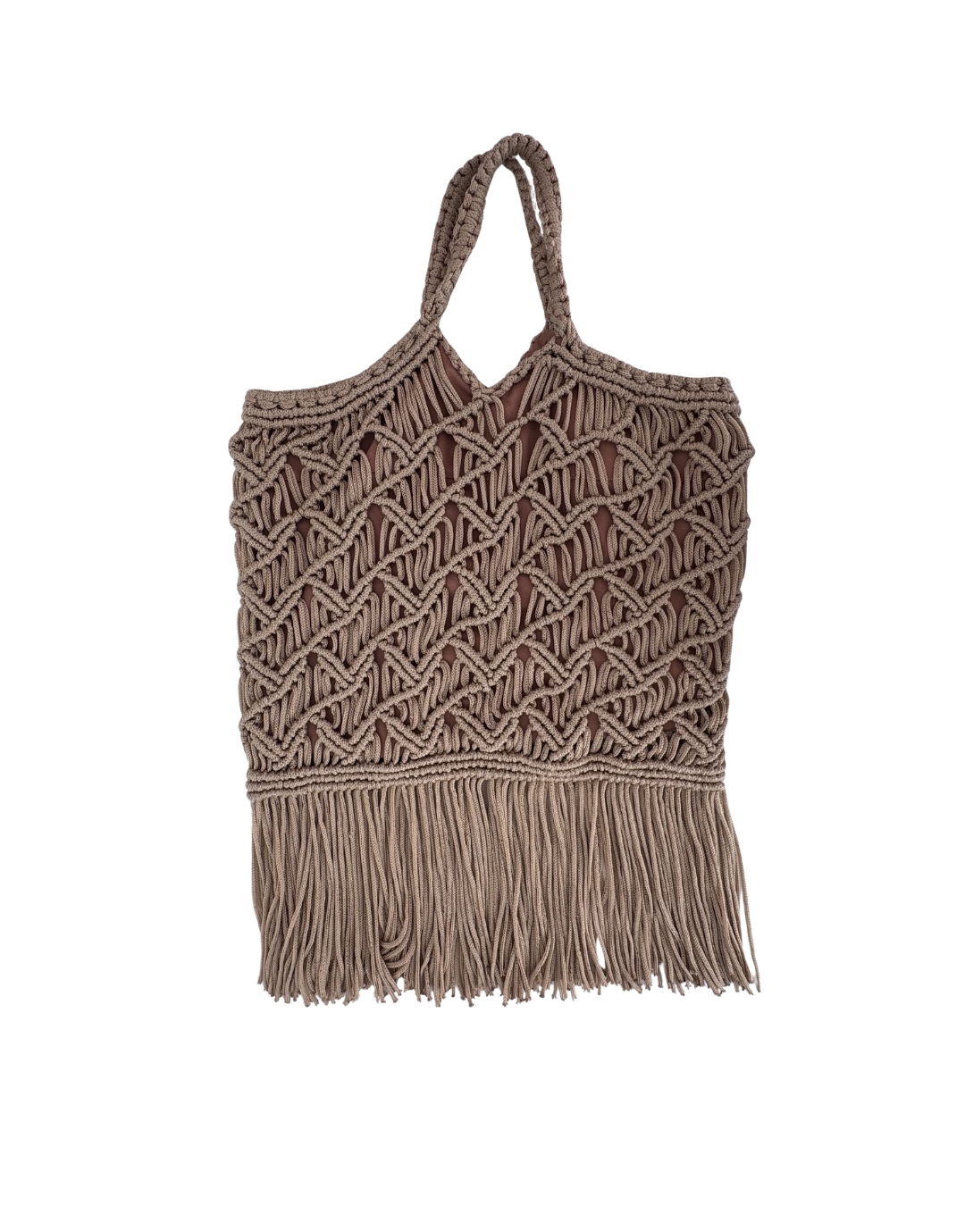 Cartera tejida camel - Sin marca