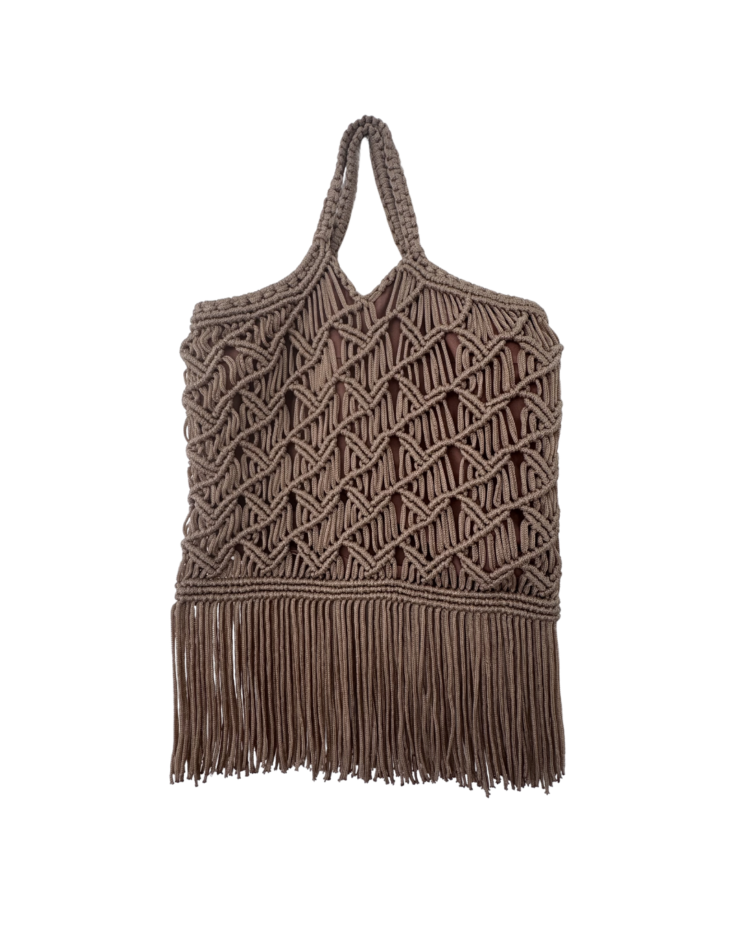 Cartera tejida camel - Sin marca