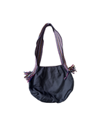 Bolso negro con asa en telar - Susan Wagner