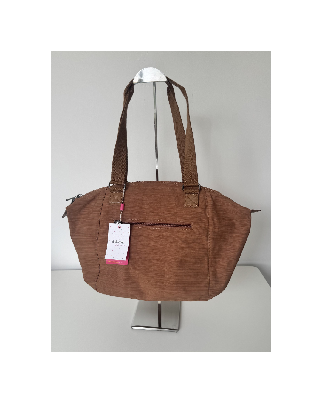 Cartera 2 asas de tela camel - Kipling