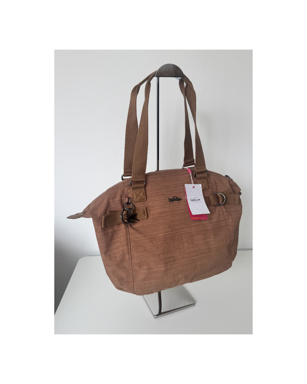 Cartera 2 asas de tela camel - Kipling