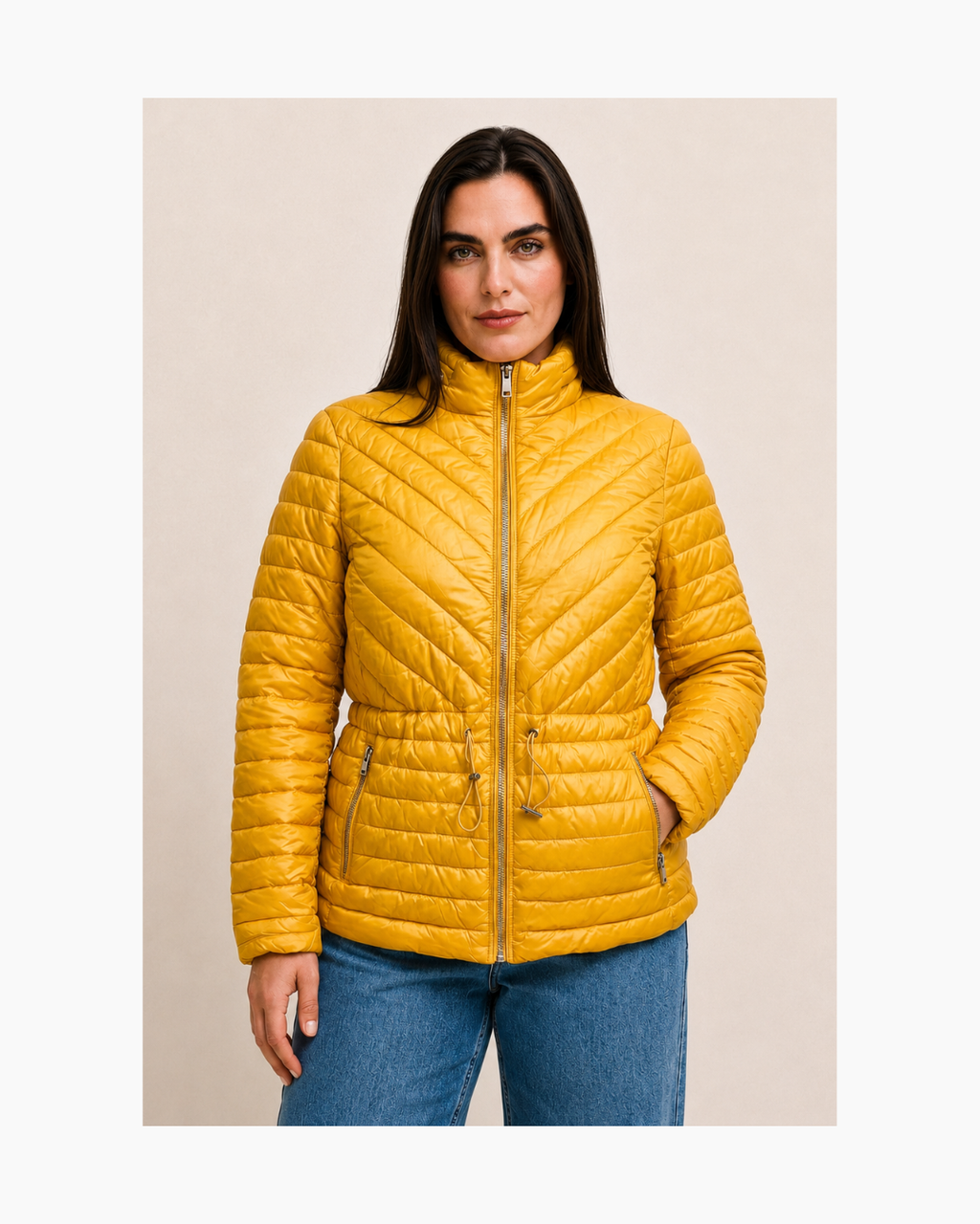 Casaca de plumas amarilla - Michael Kors