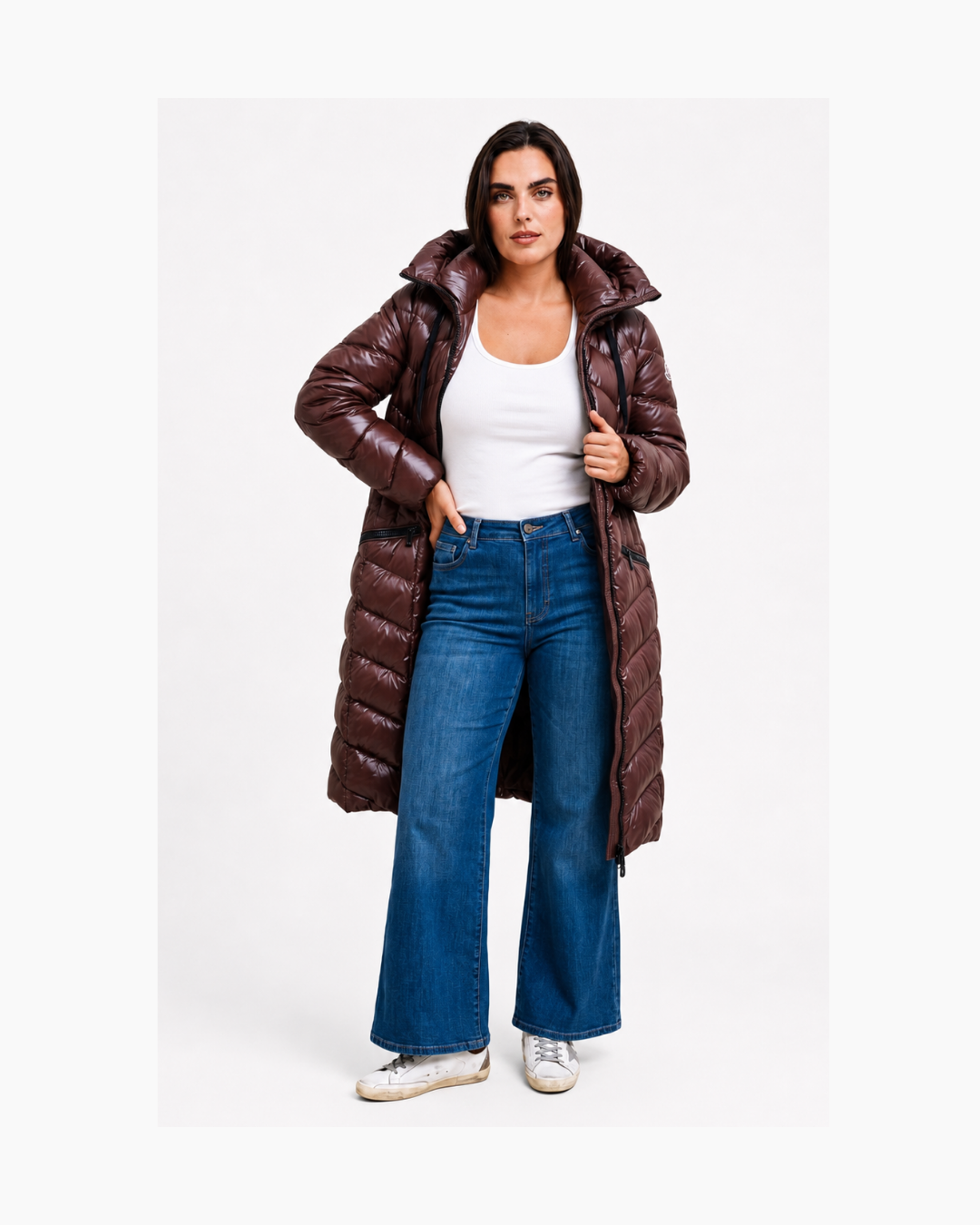 Casaca larga guinda - Moncler