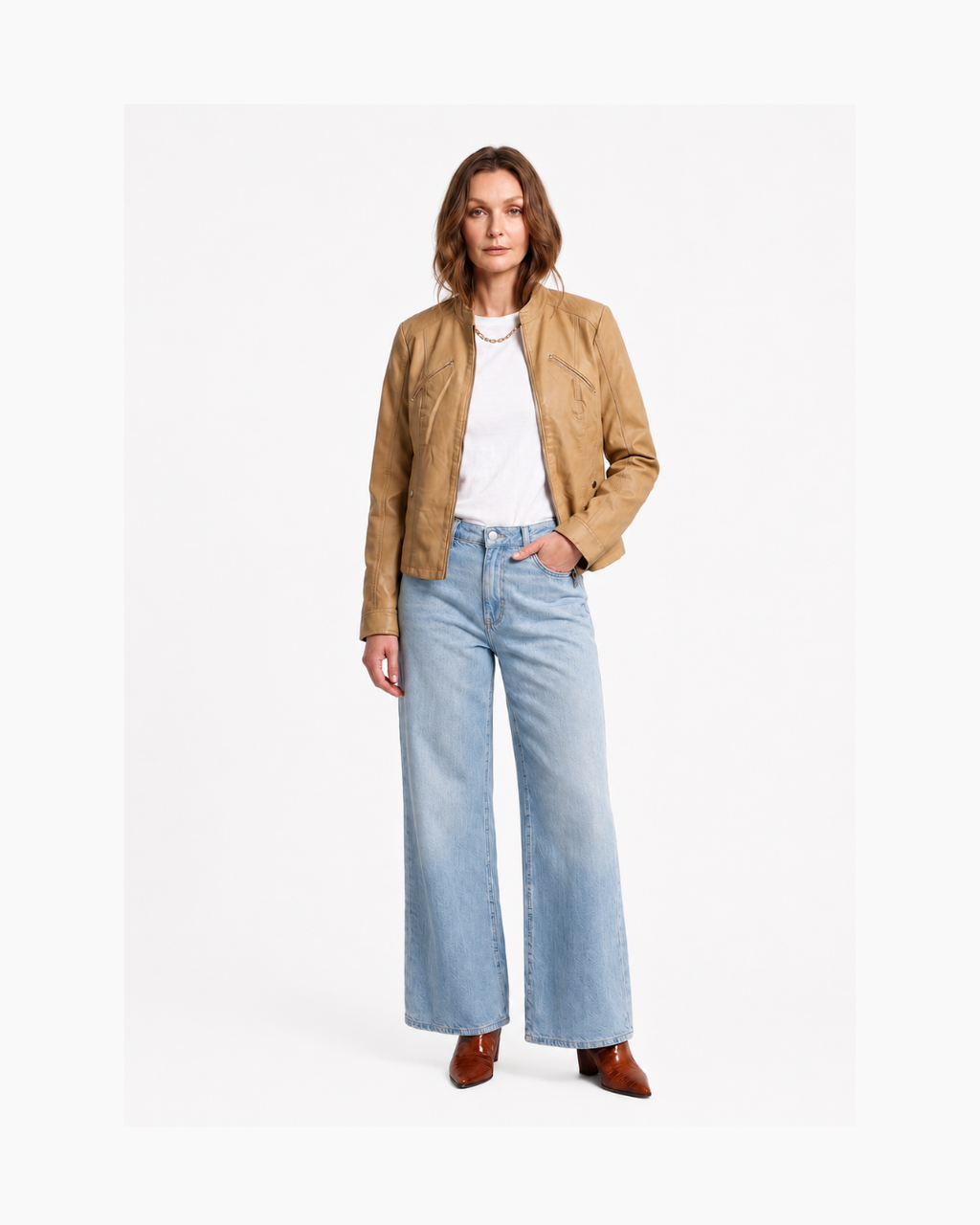 Casaca cuerina maiz - Vero Moda