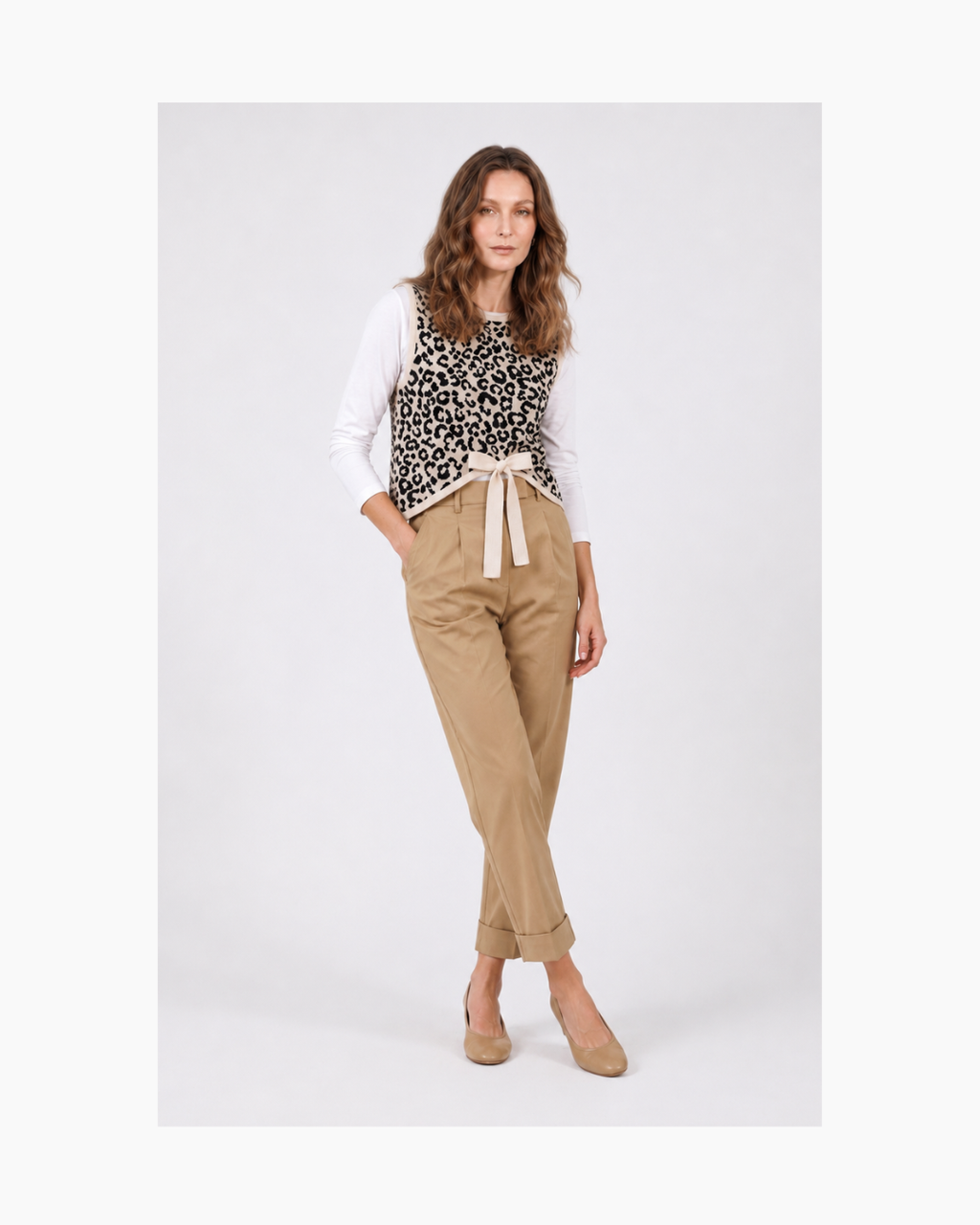 Chaleco tejido animal print - Le Coquelicot