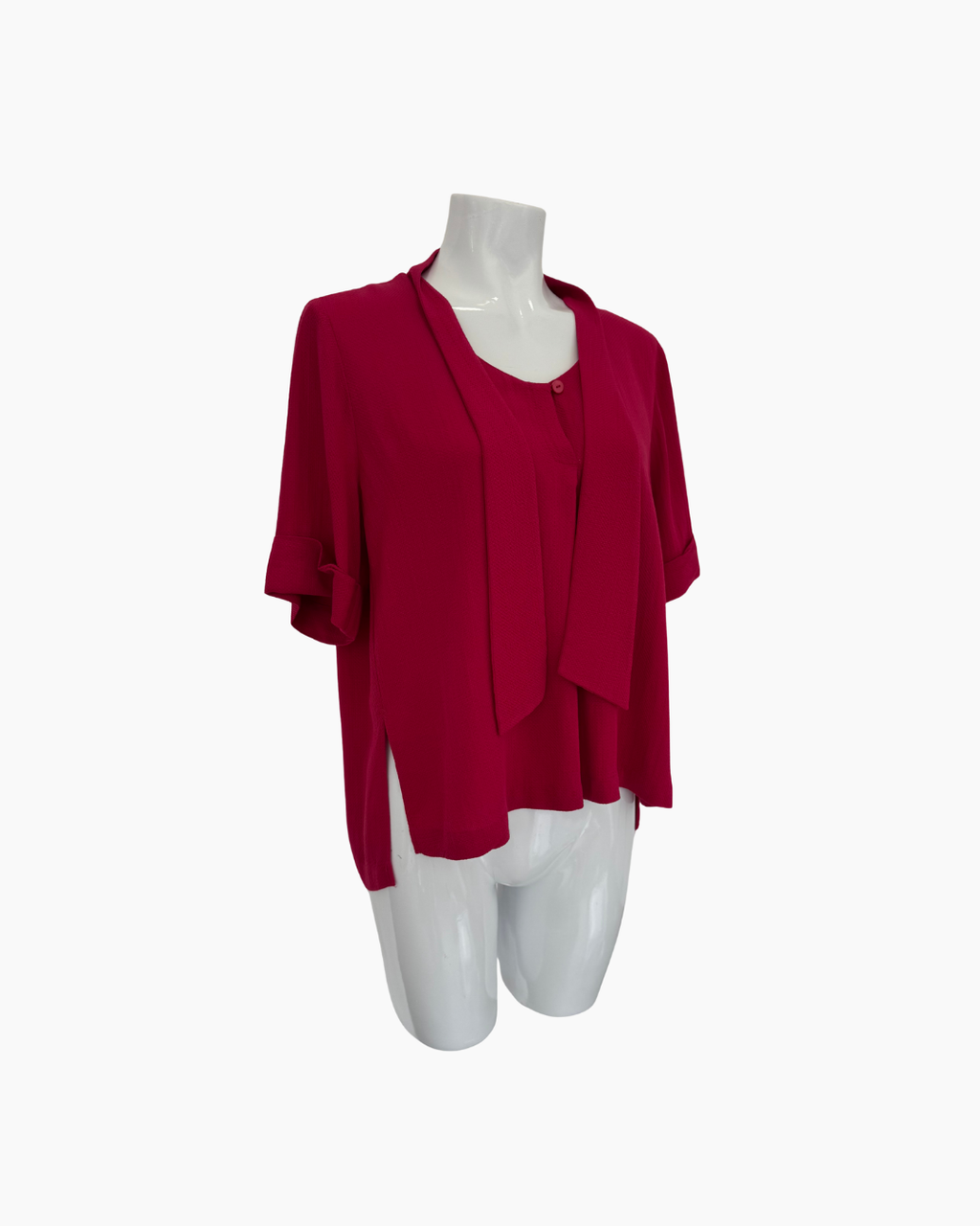 Blusa de manga corta color vino - Comptoir des Cottoniers