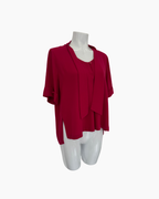 Blusa de manga corta color vino - Comptoir des Cottoniers