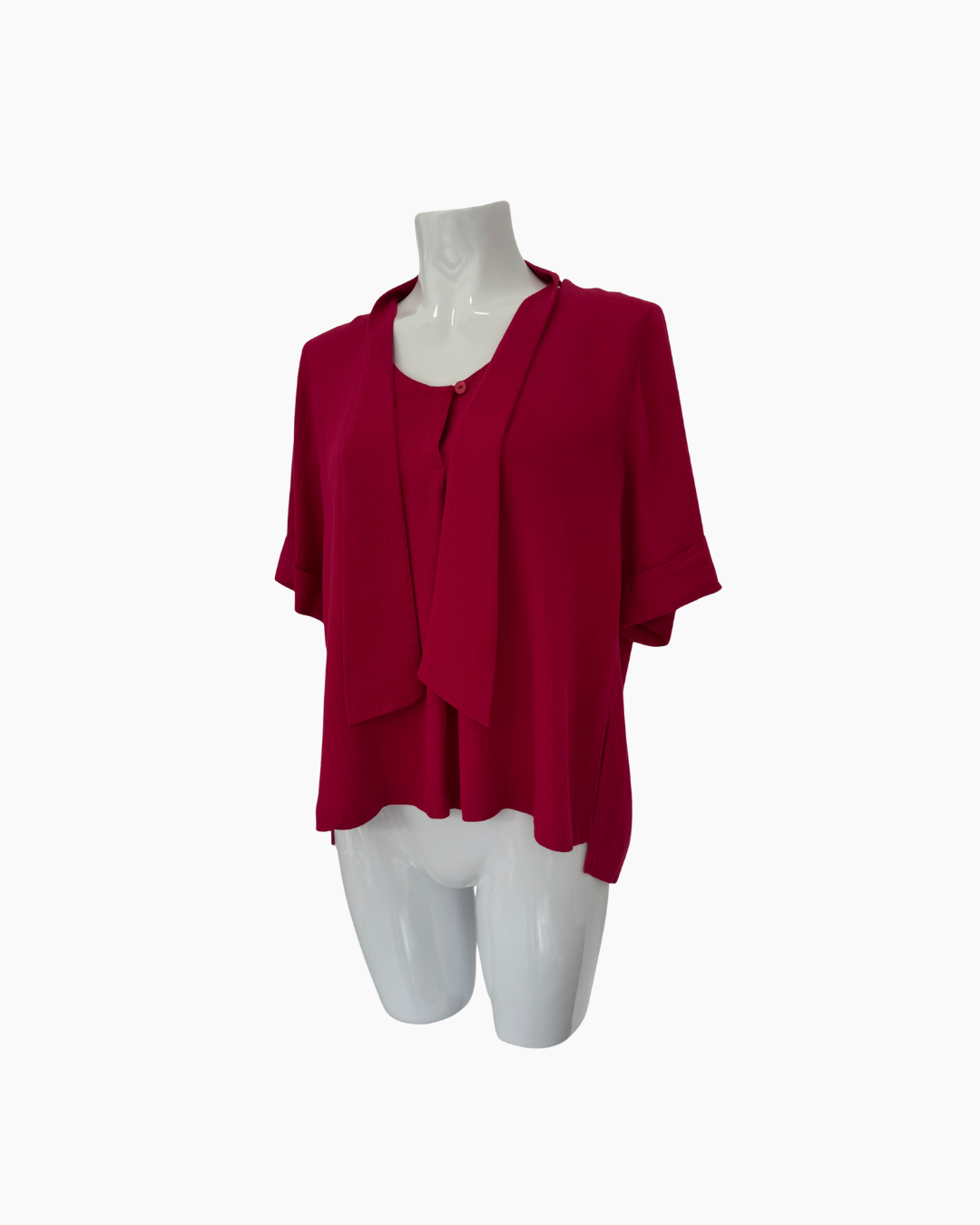 Blusa de manga corta color vino - Comptoir des Cottoniers