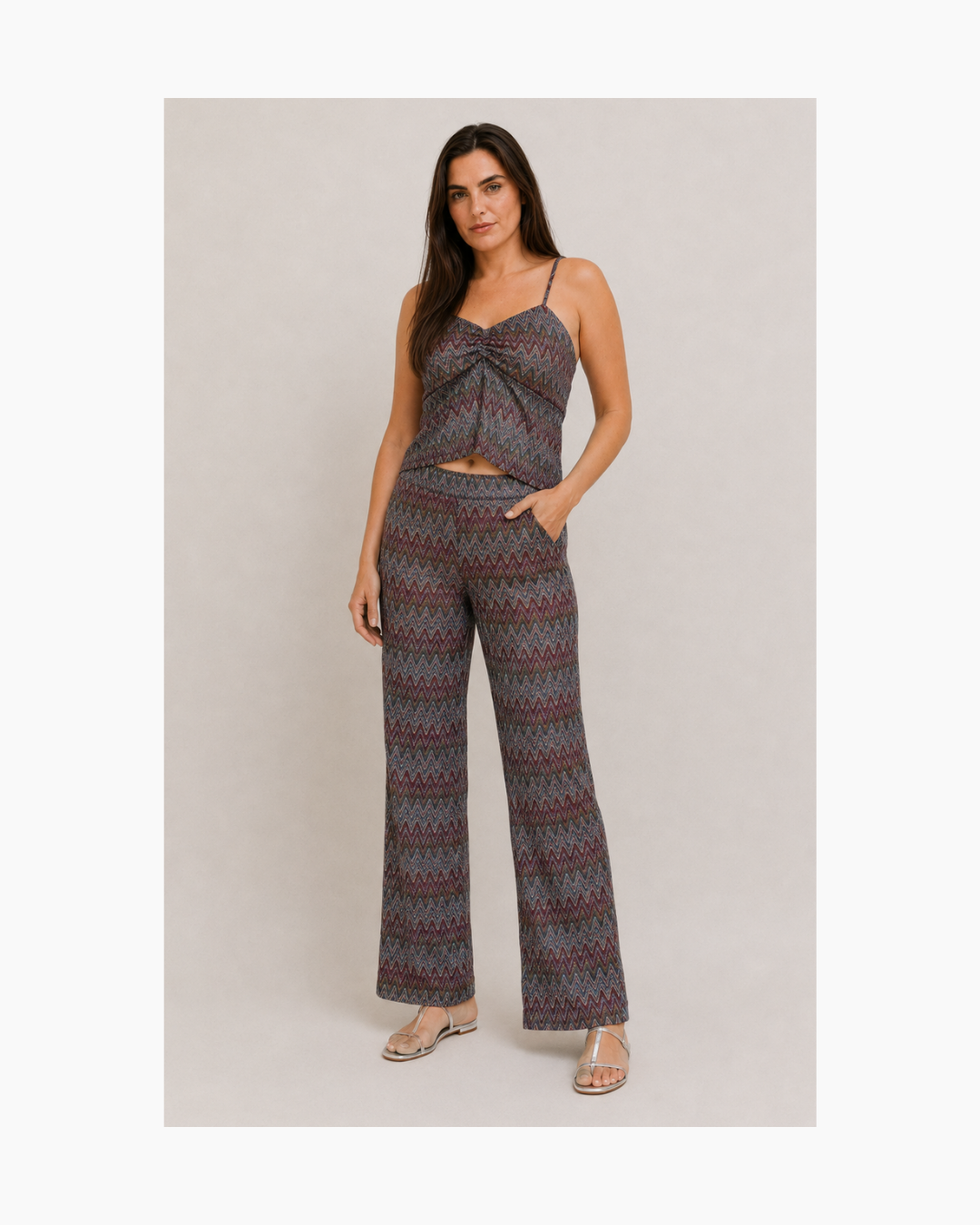Conjunto tejido de pantalon y top Denimlab