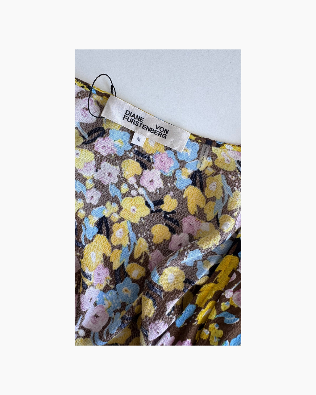 Vestido envolvente mini amarillo - DVF