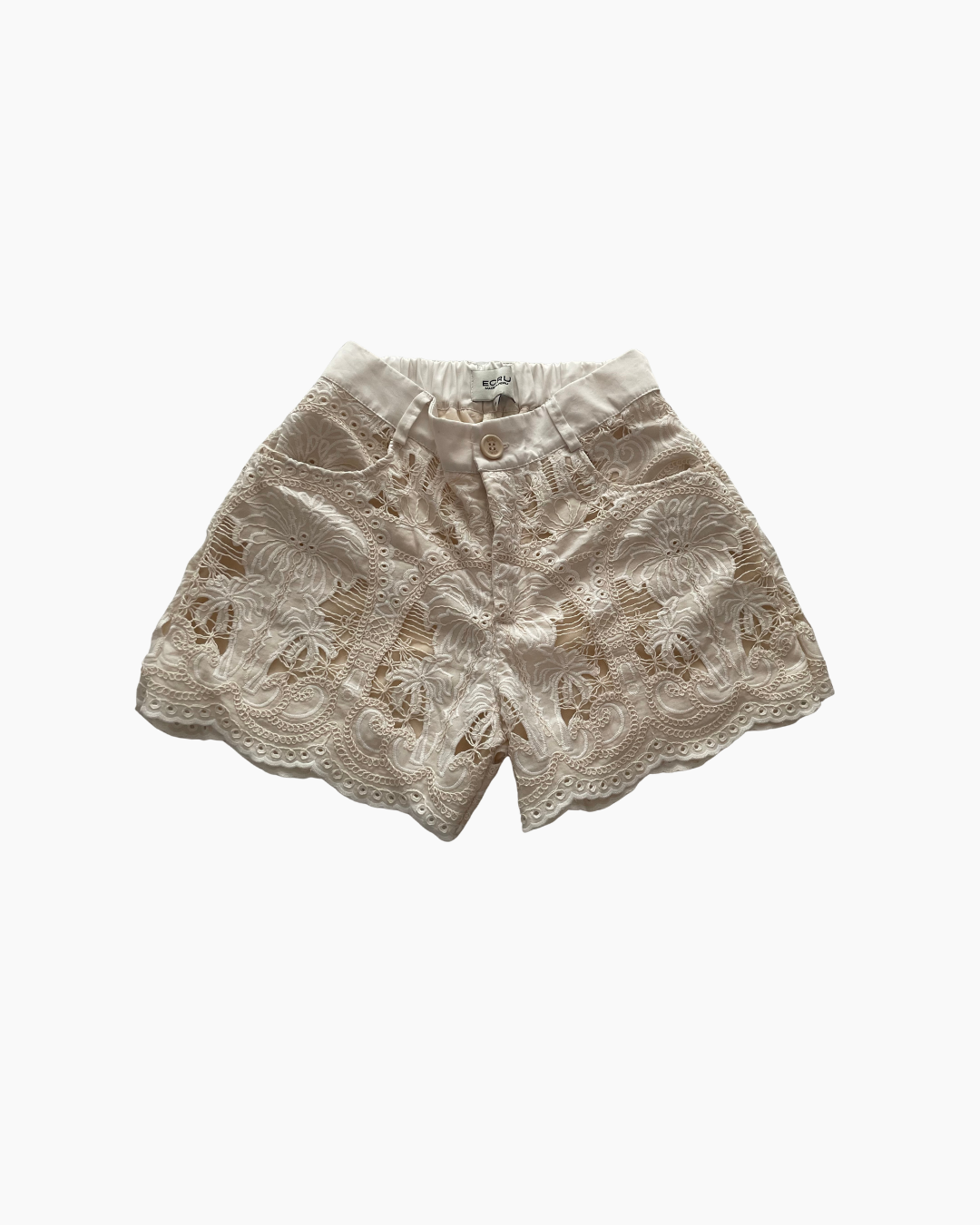 Short de encaje color hueso - Ecru