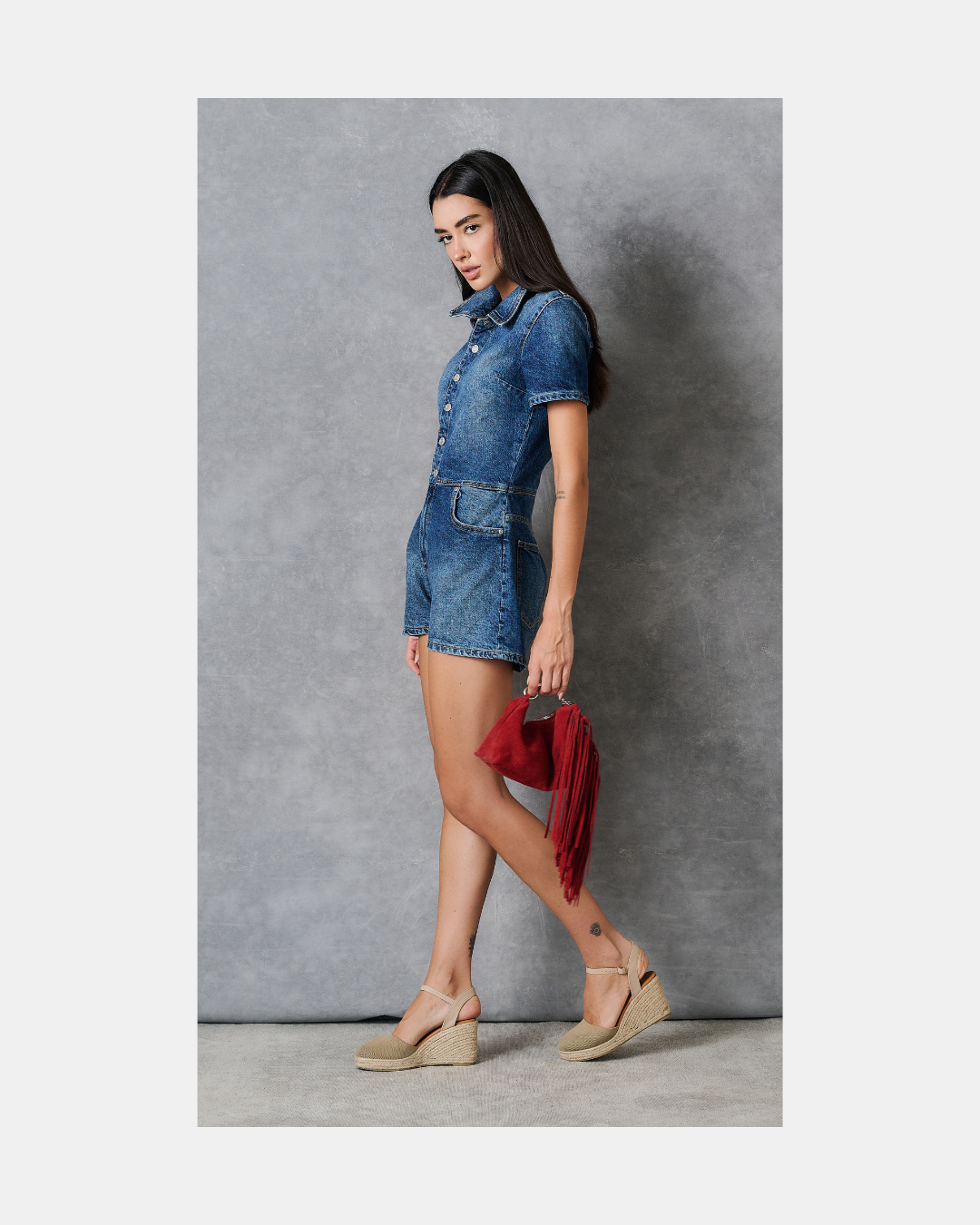 Enterizo denim azul - Zara