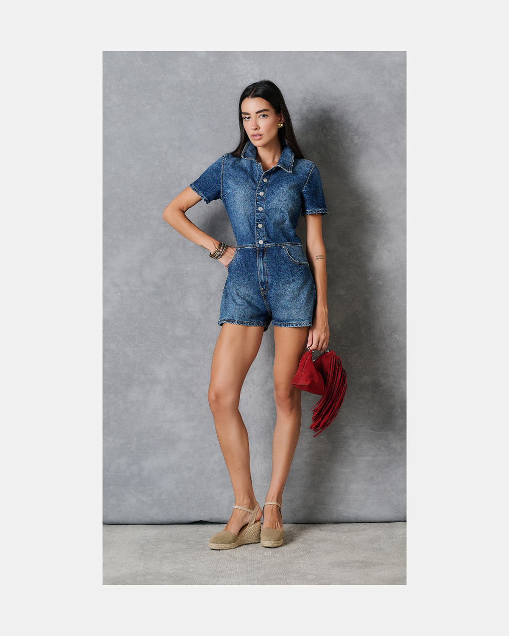 Enterizo denim azul - Zara