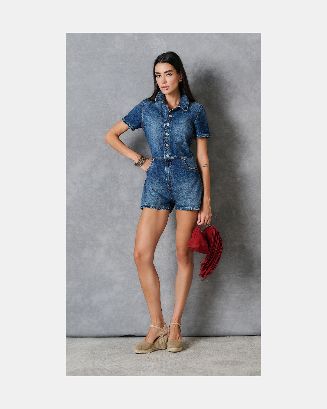 Enterizo denim azul - Zara
