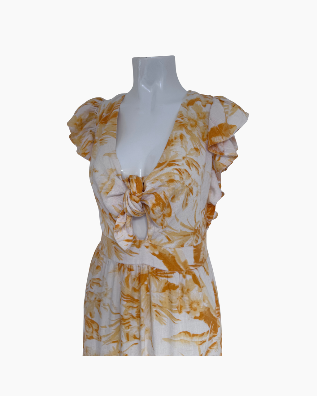 Maxivestido manga corta amarillo - Express