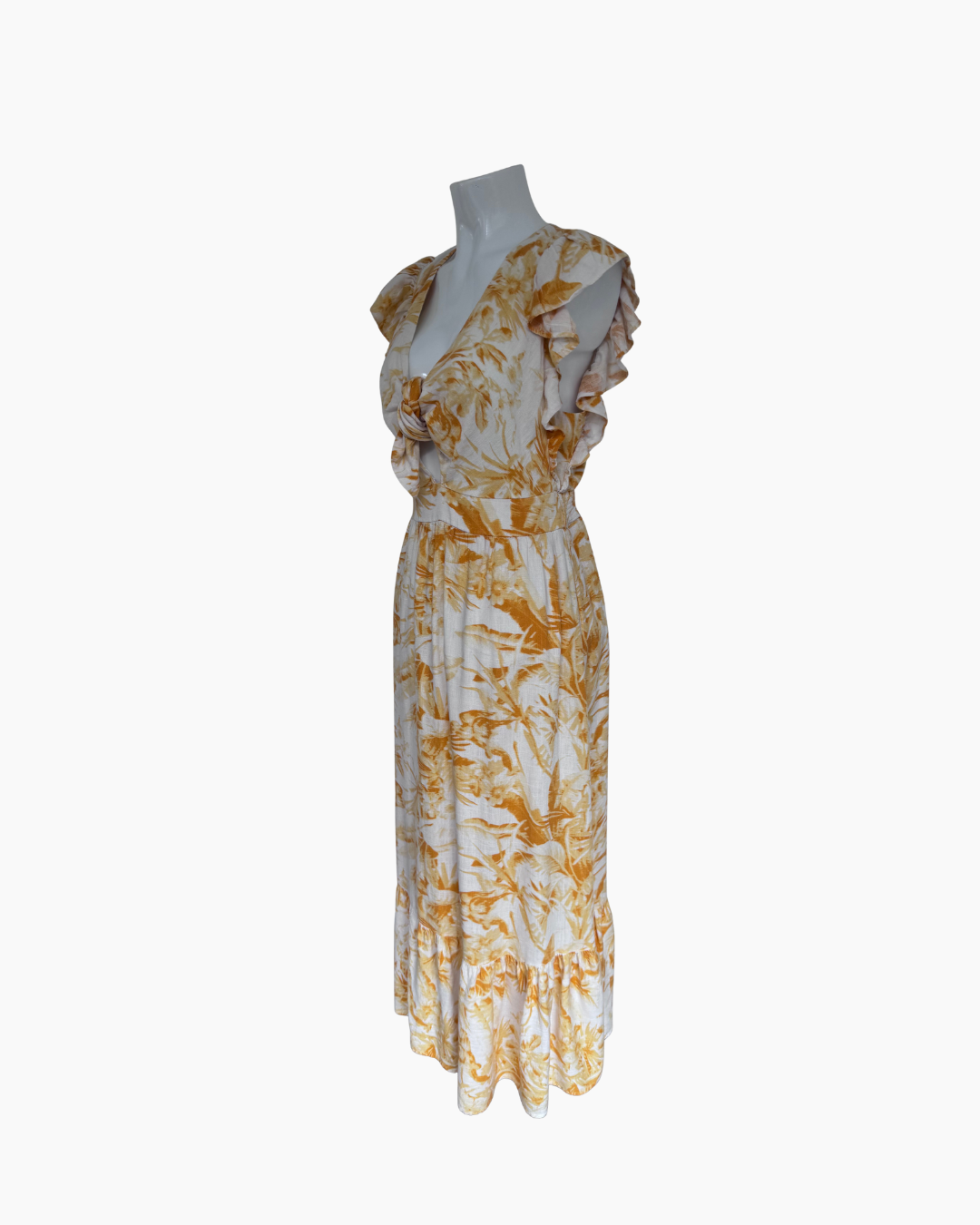 Maxivestido manga corta amarillo - Express