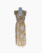 Maxivestido manga corta amarillo - Express