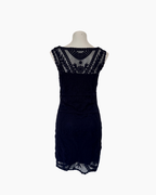 Vestido azul de encaje sin mangas mini - Express