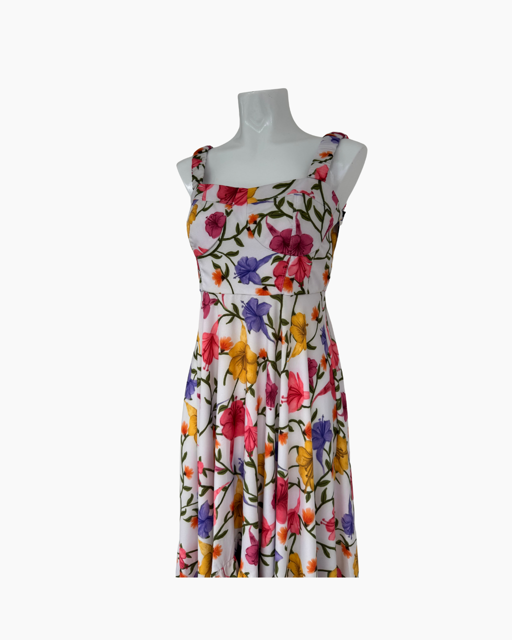 Vestido midi sin mangas floreado - Fasce