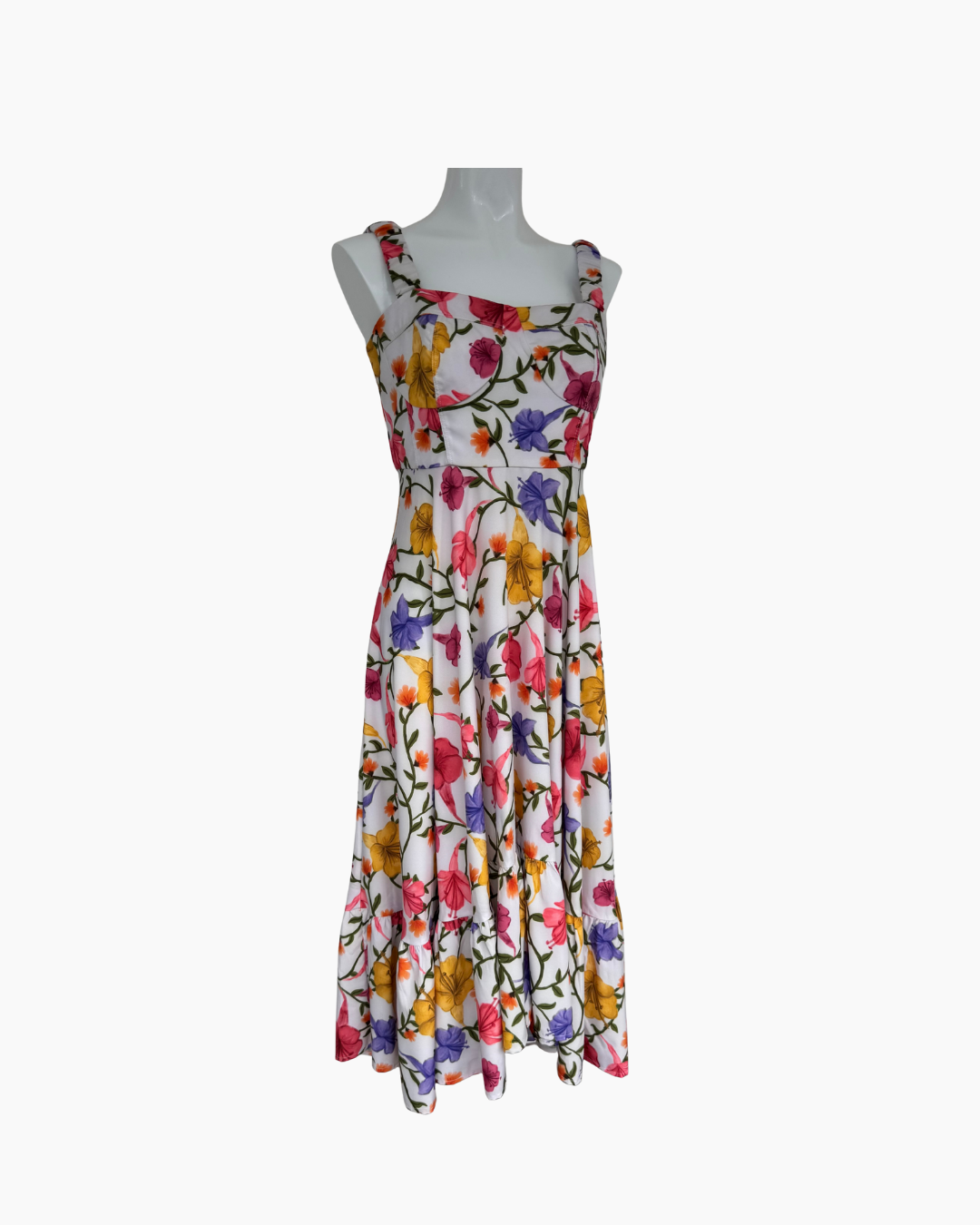 Vestido midi sin mangas floreado - Fasce