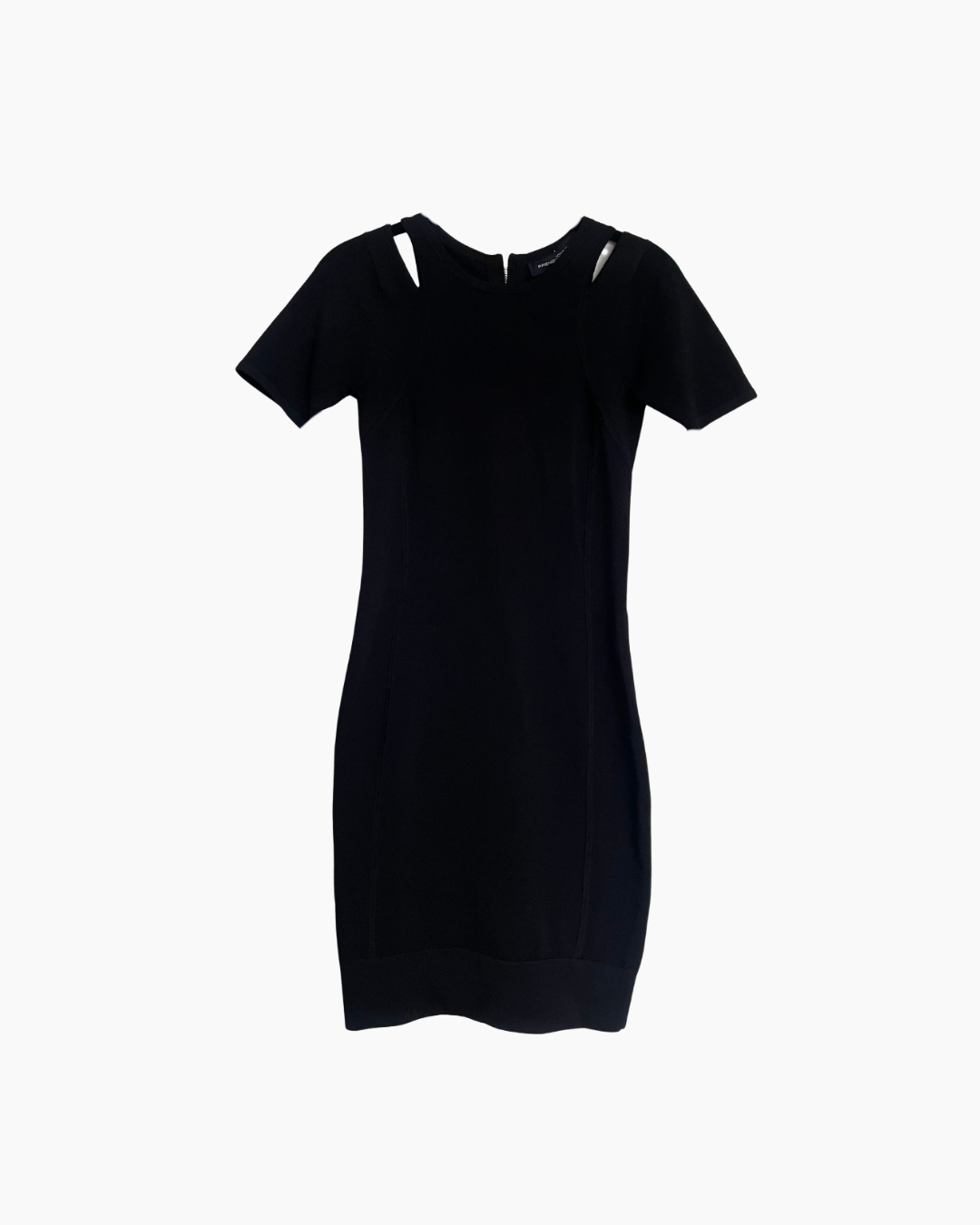 Vestido negro de cóctel de manga corta - French Connection