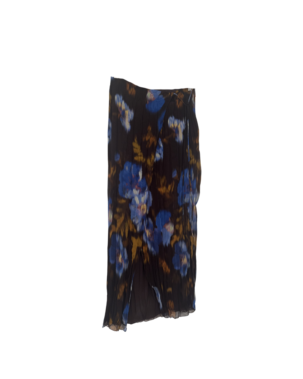 Falda cruzada estampada azul - Mango