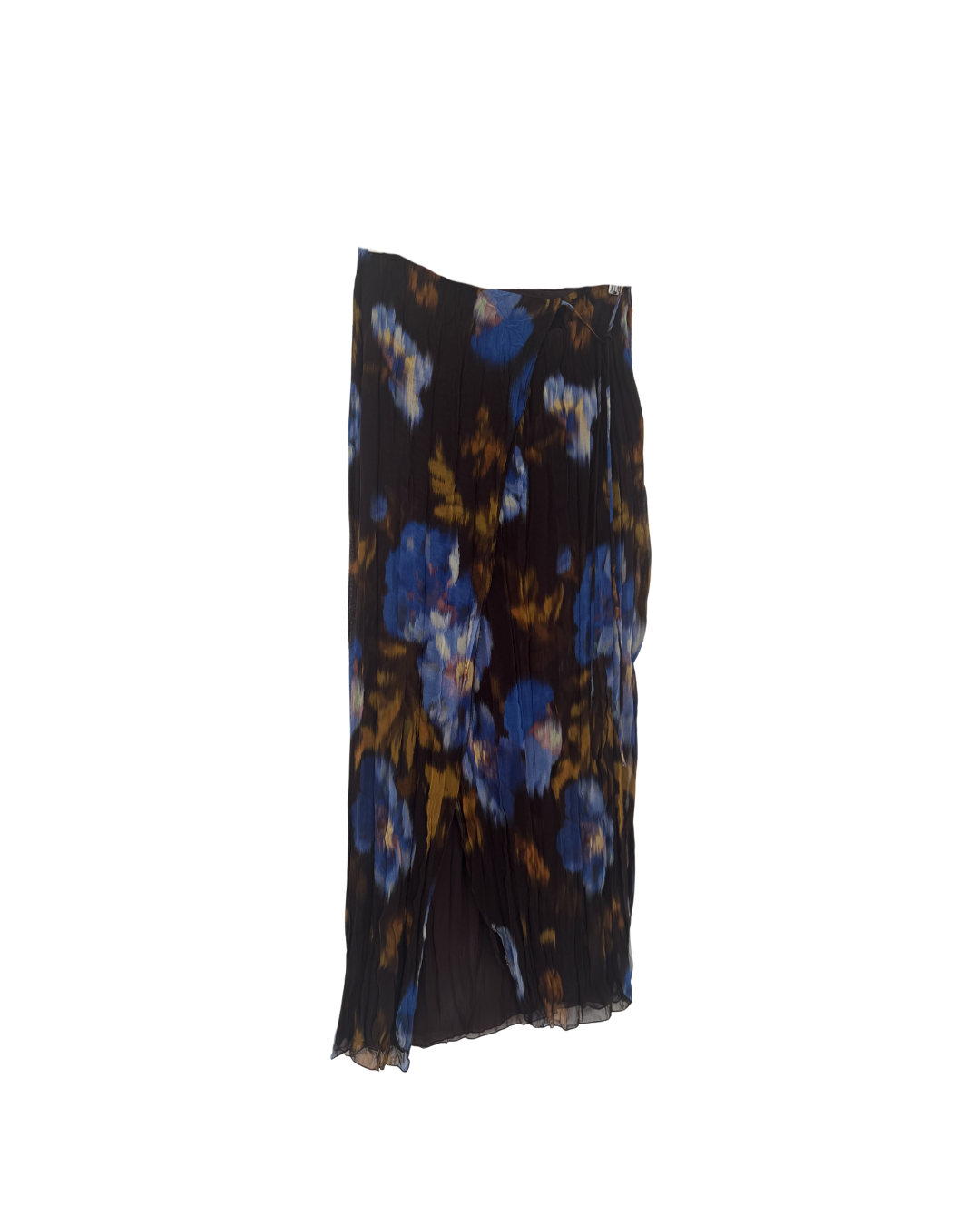 Falda cruzada estampada azul - Mango