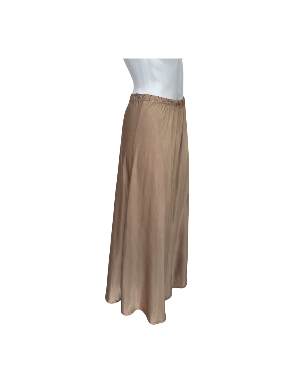 Falda de seda midi dorada - Amalfitana