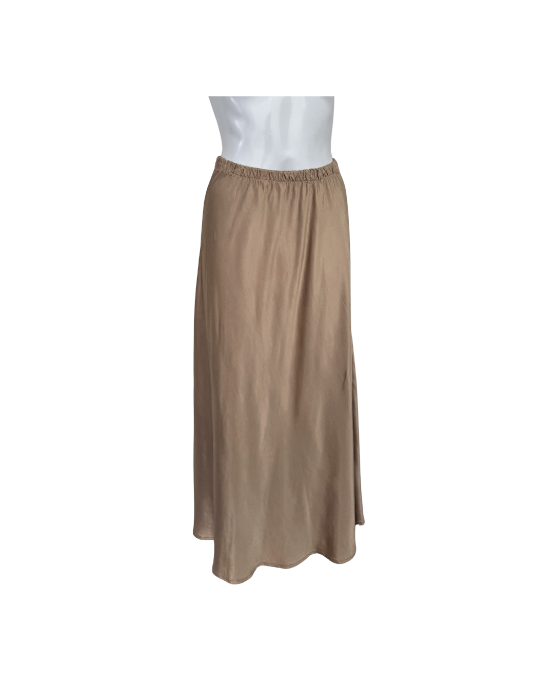 Falda de seda midi dorada - Amalfitana