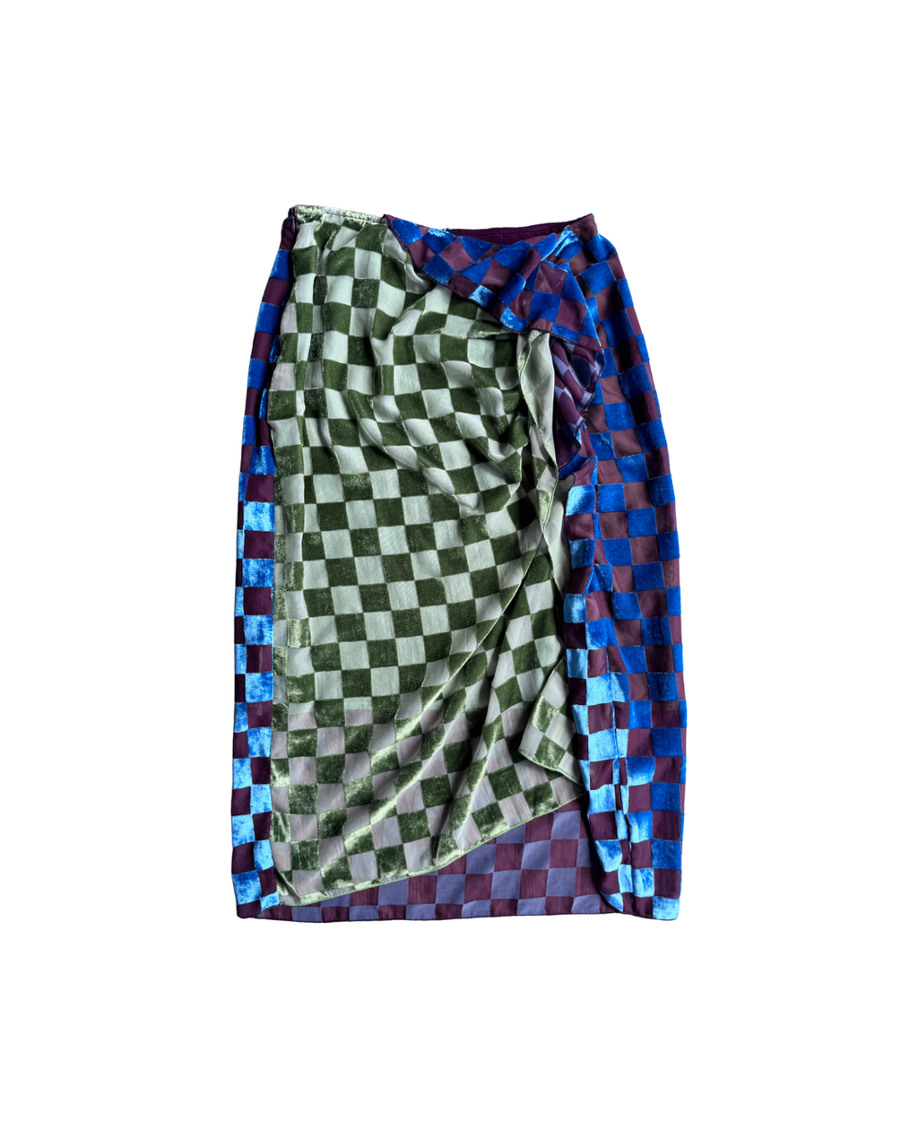 Falda midi envolvente plush multicolor - Parfois