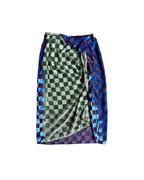 Falda midi envolvente plush multicolor - Parfois