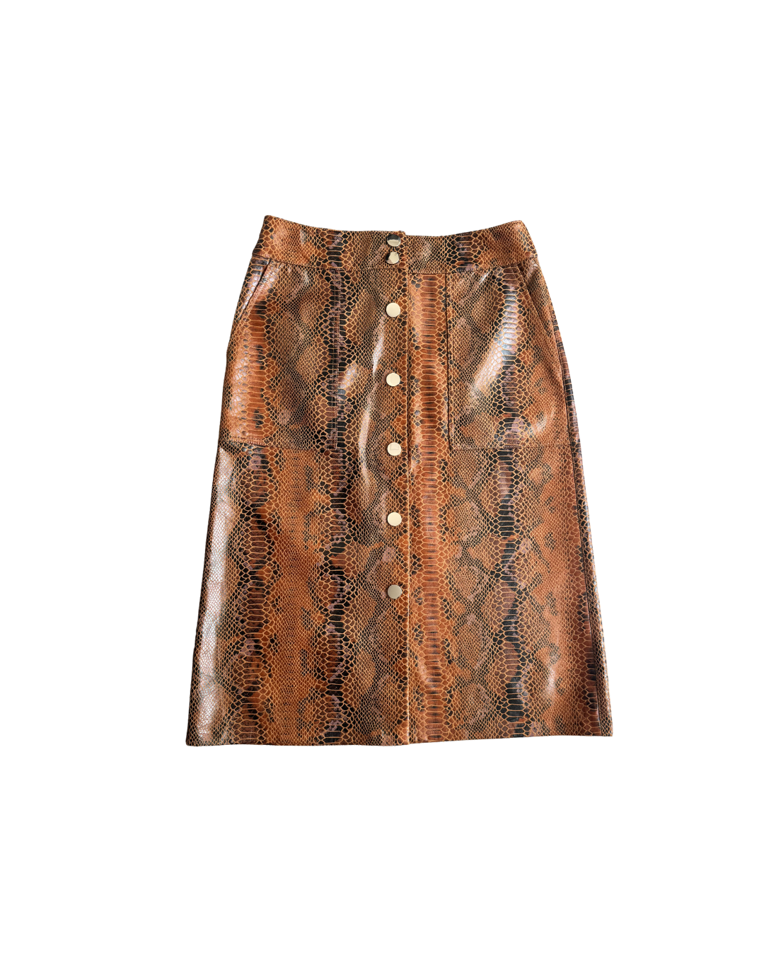 Falda midi animal print - River Island
