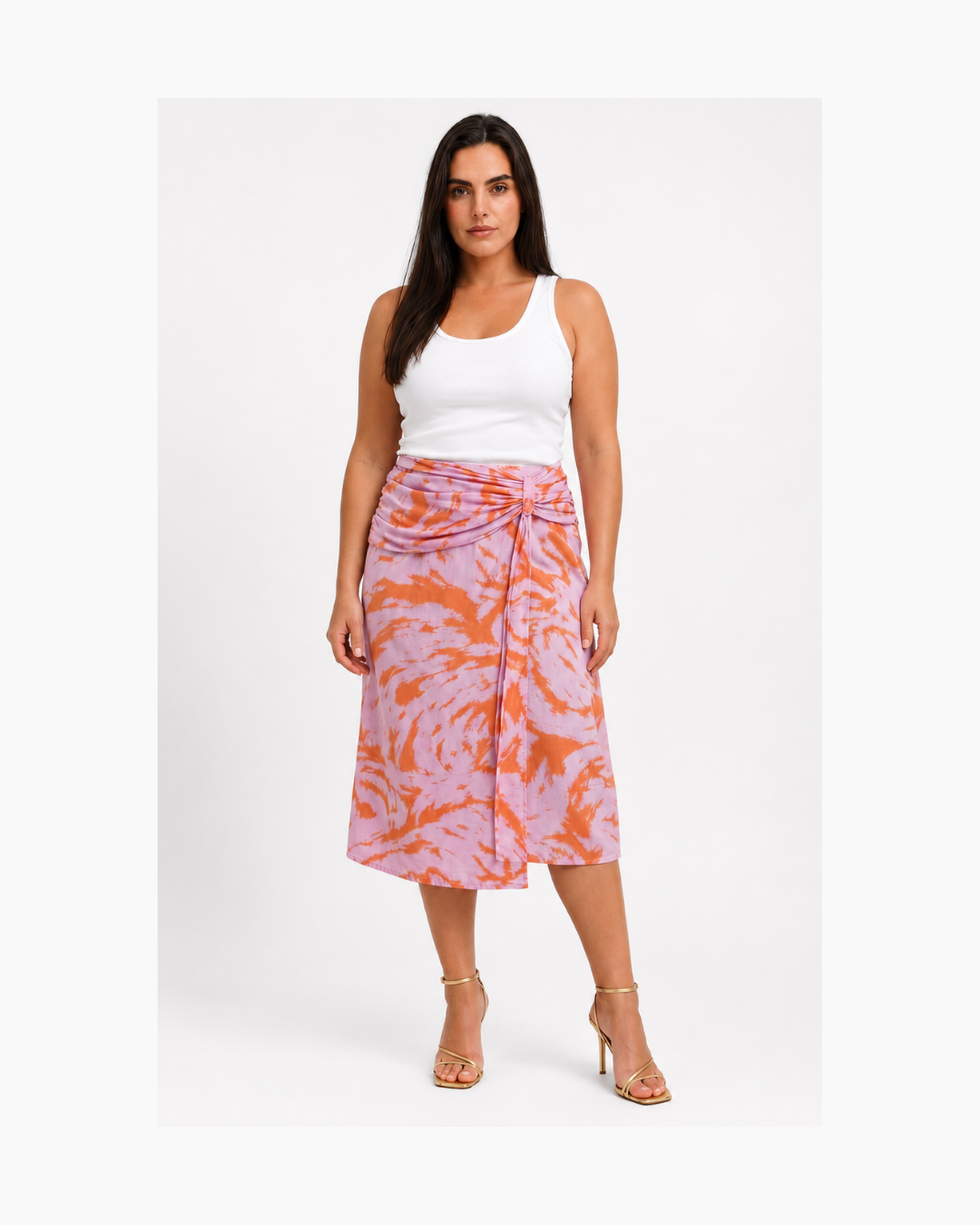 Falda midi rosada - Animale