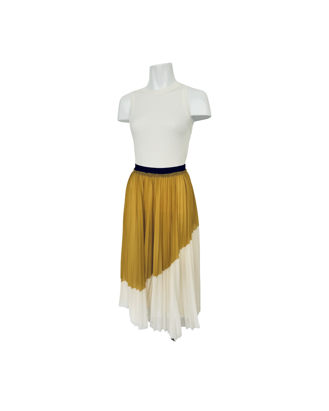 Falda plisada amarilla - Zara