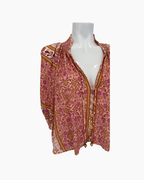 Blusa de manga 3/4 floral rosada - Farm Rio