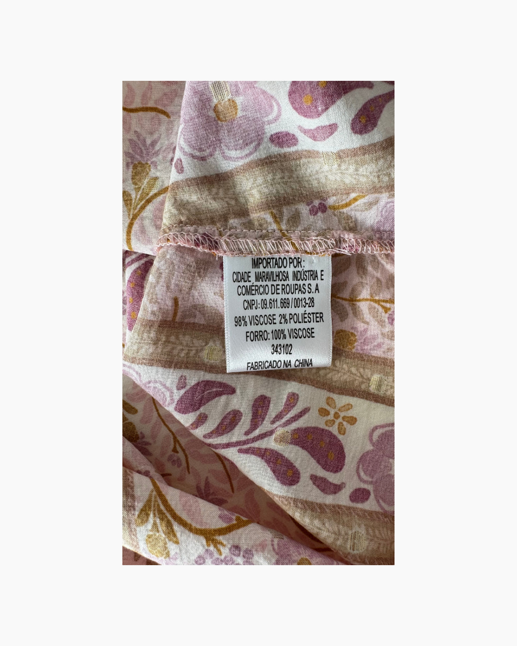 Blusa de manga 3/4 floral rosada - Farm Rio