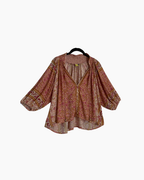 Blusa de manga 3/4 floral rosada - Farm Rio