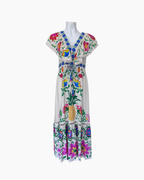 Maxivestido multicolor sin mangas - Farm Rio