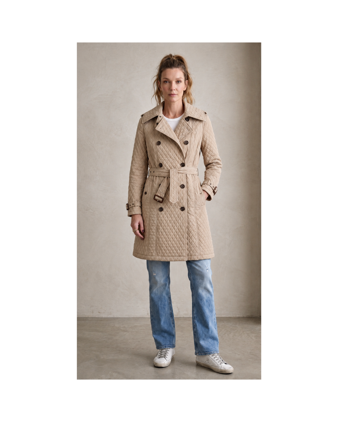 Gabardina acolchada beige - Max Mara Weekend