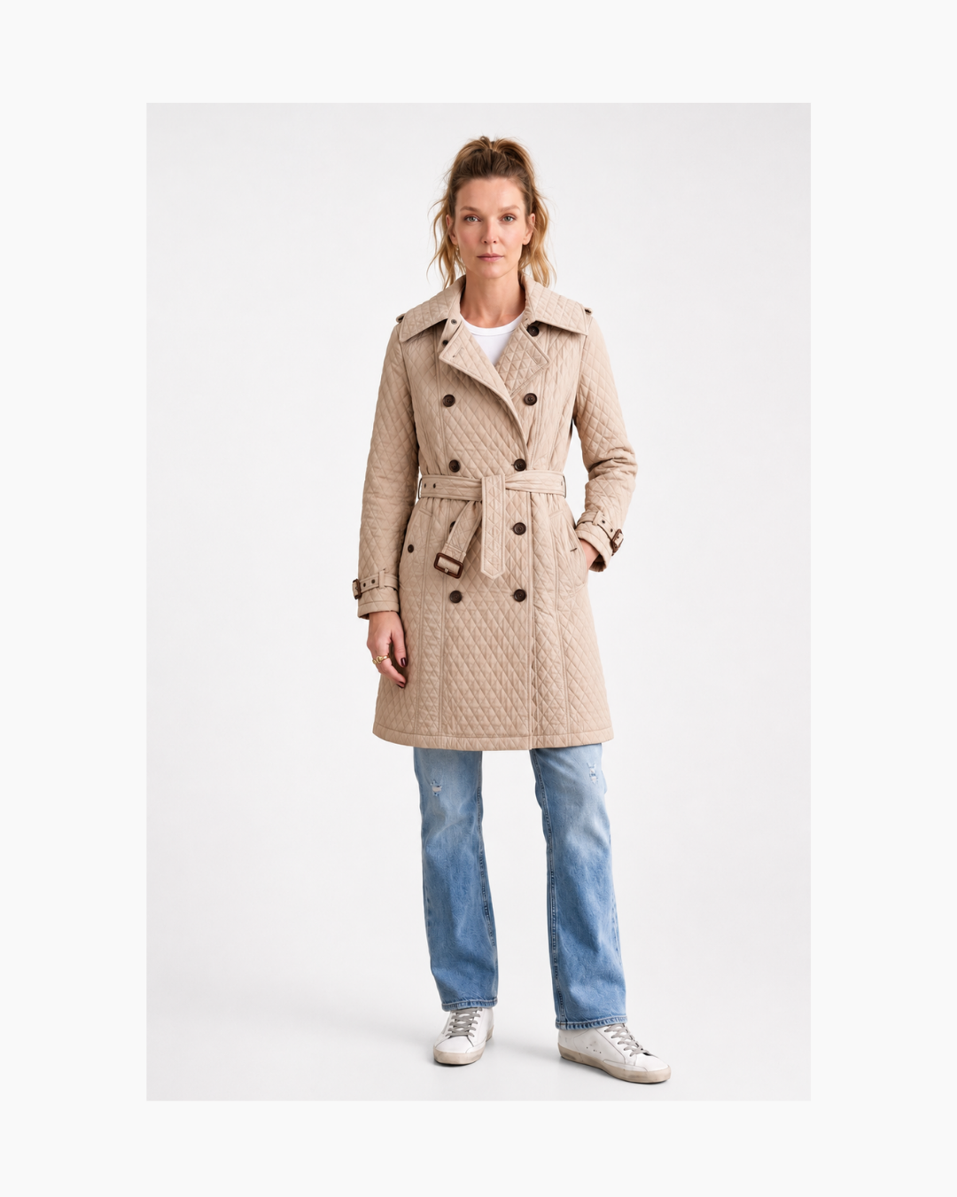 Gabardina acolchada beige - Max Mara Weekend