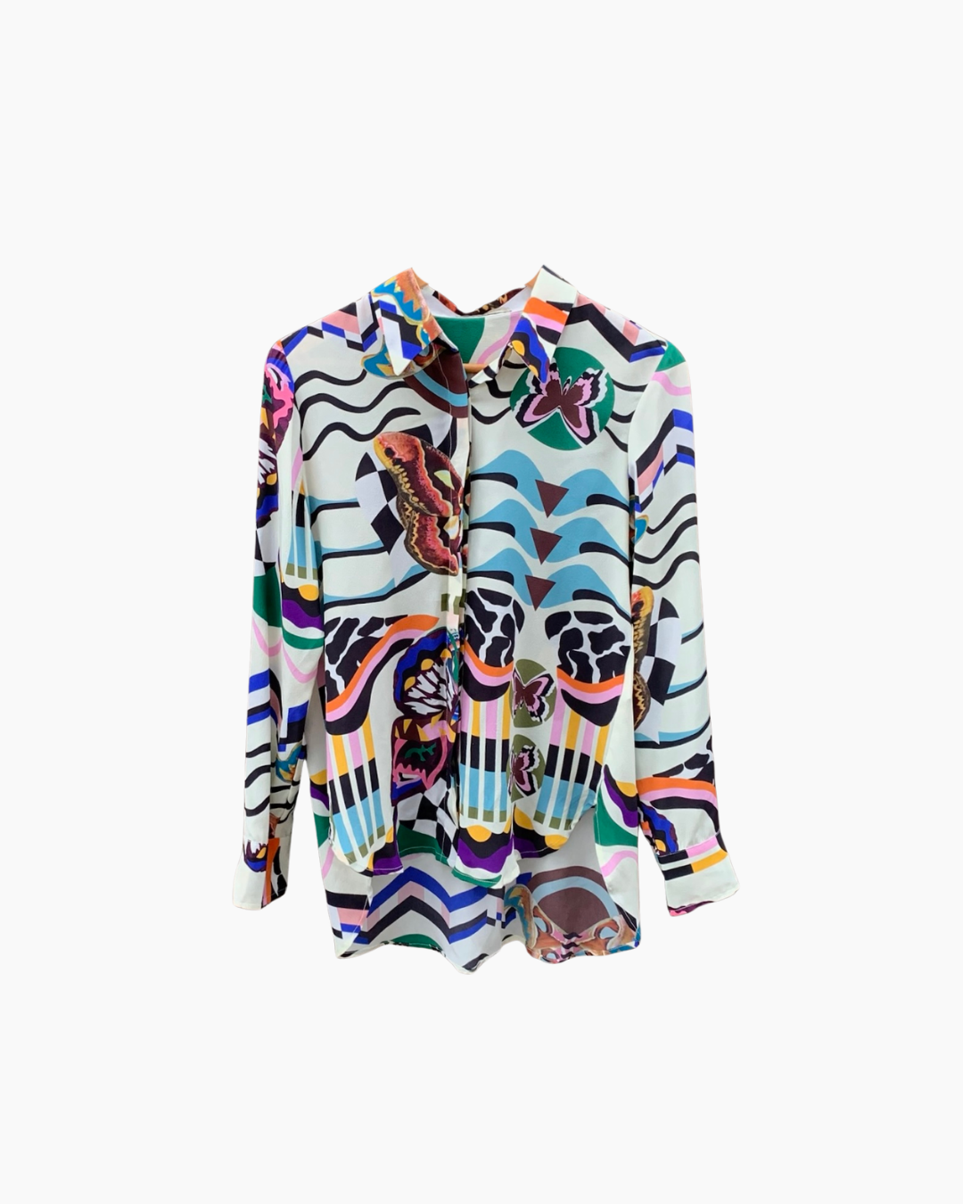 Blusa de seda de manga larga - Jazmin Chebar